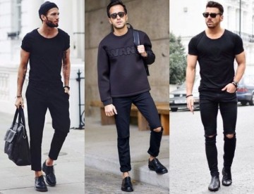 Cách phối đồ với áo thun đen nam đơn giản chuẩn hợp thời trang