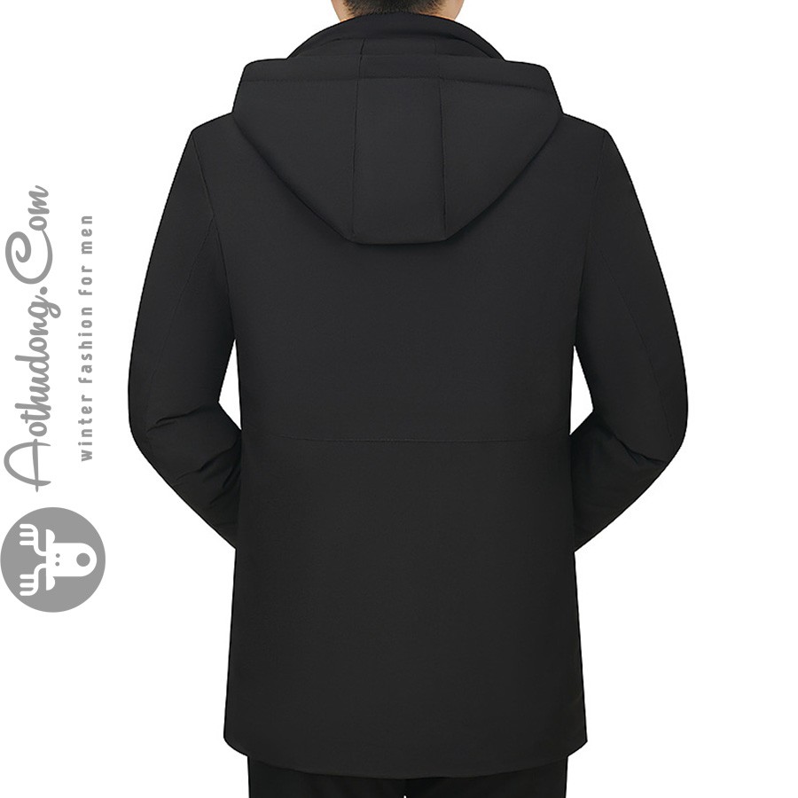 Áo phao lót lông hàng hiệu đen - Ảnh 2