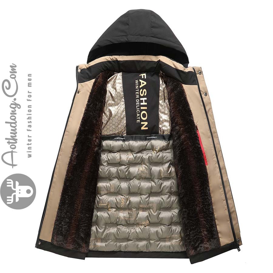 Áo phao lót lông hàng hiệu đen - Ảnh 4