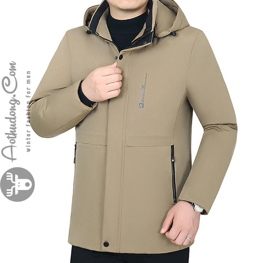 Áo phao lót lông hàng hiệu vàng - Ảnh 1