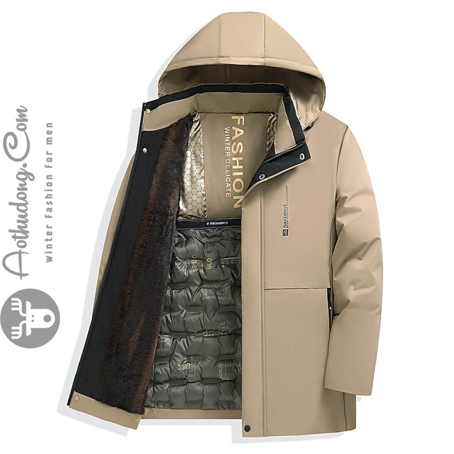 Áo phao lót lông hàng hiệu vàng - Ảnh 3